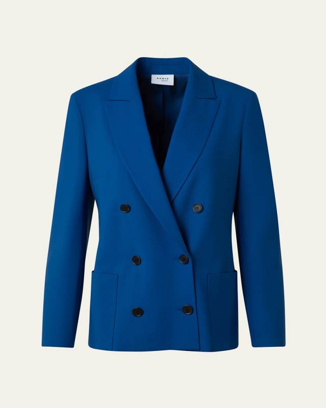 Double-Breasted Cool Wool Jacket